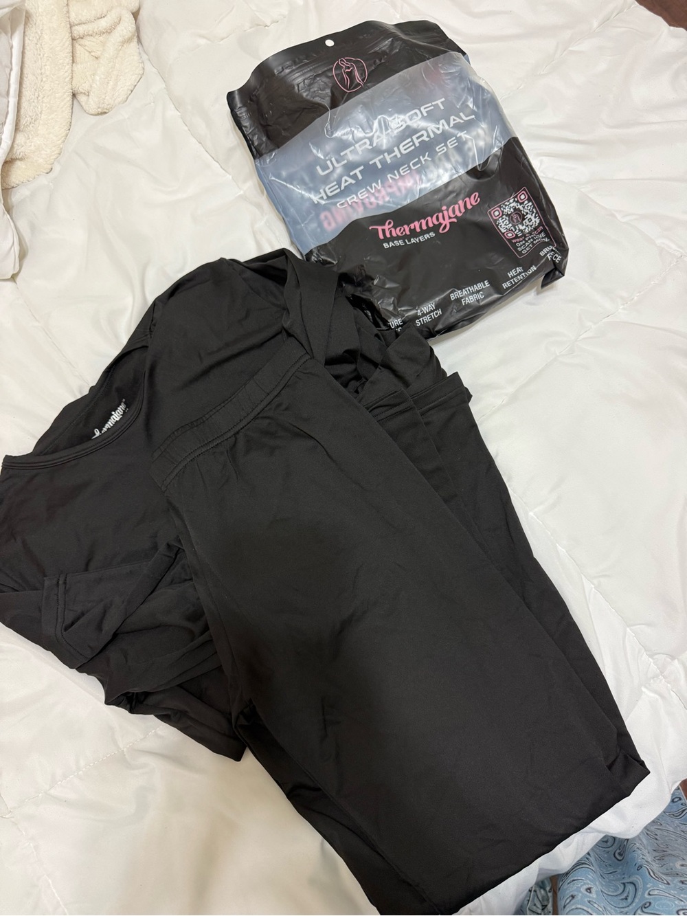 Thermajane UltraSoft Heat Thermal Base Layer Set - Black